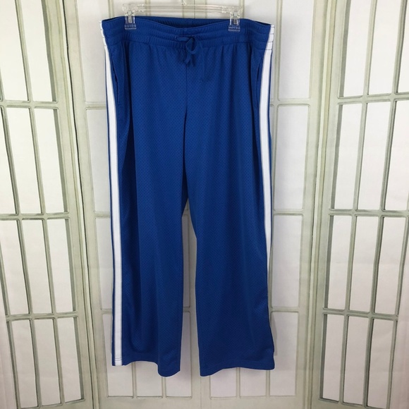 Danskin Now Pants - Danskin Now Mesh Blue Jogging Workout Pants